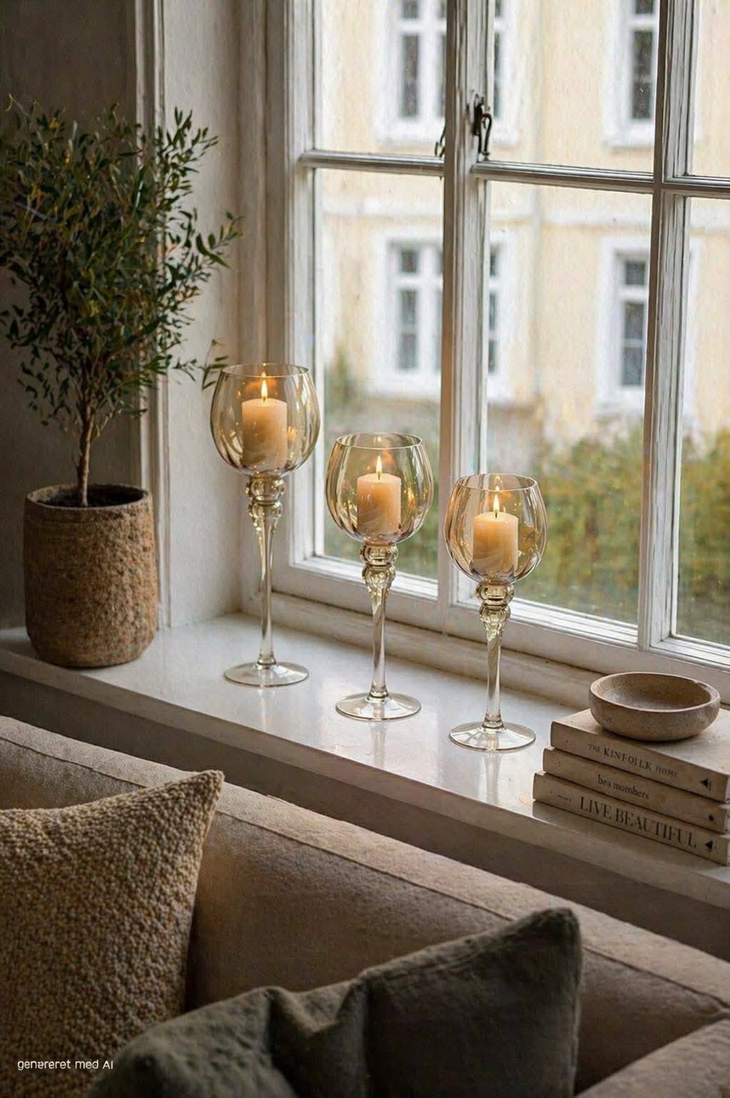 Ljusstakar Amber - Set om 3 st.