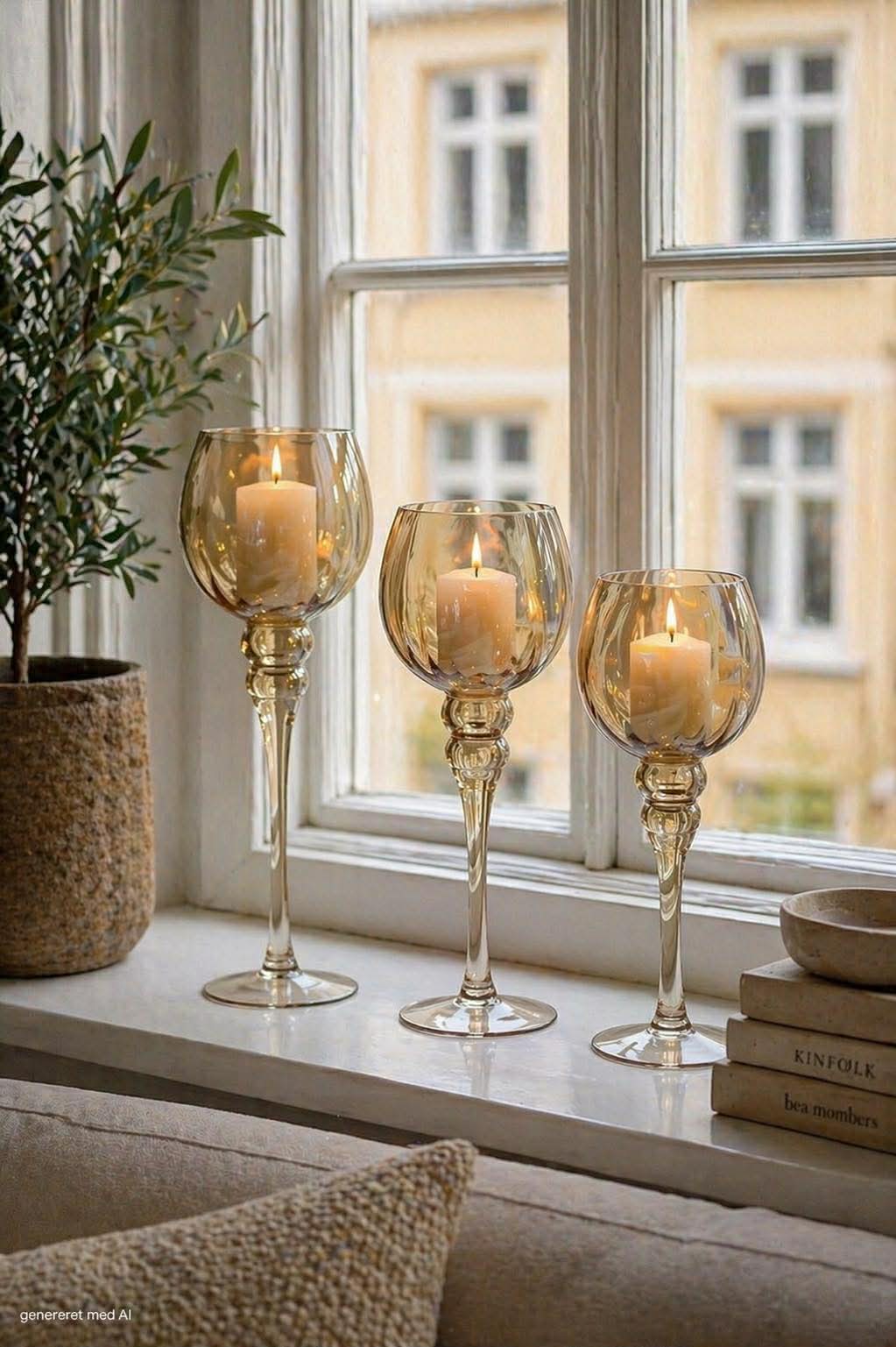 Ljusstakar Amber - Set om 3 st.