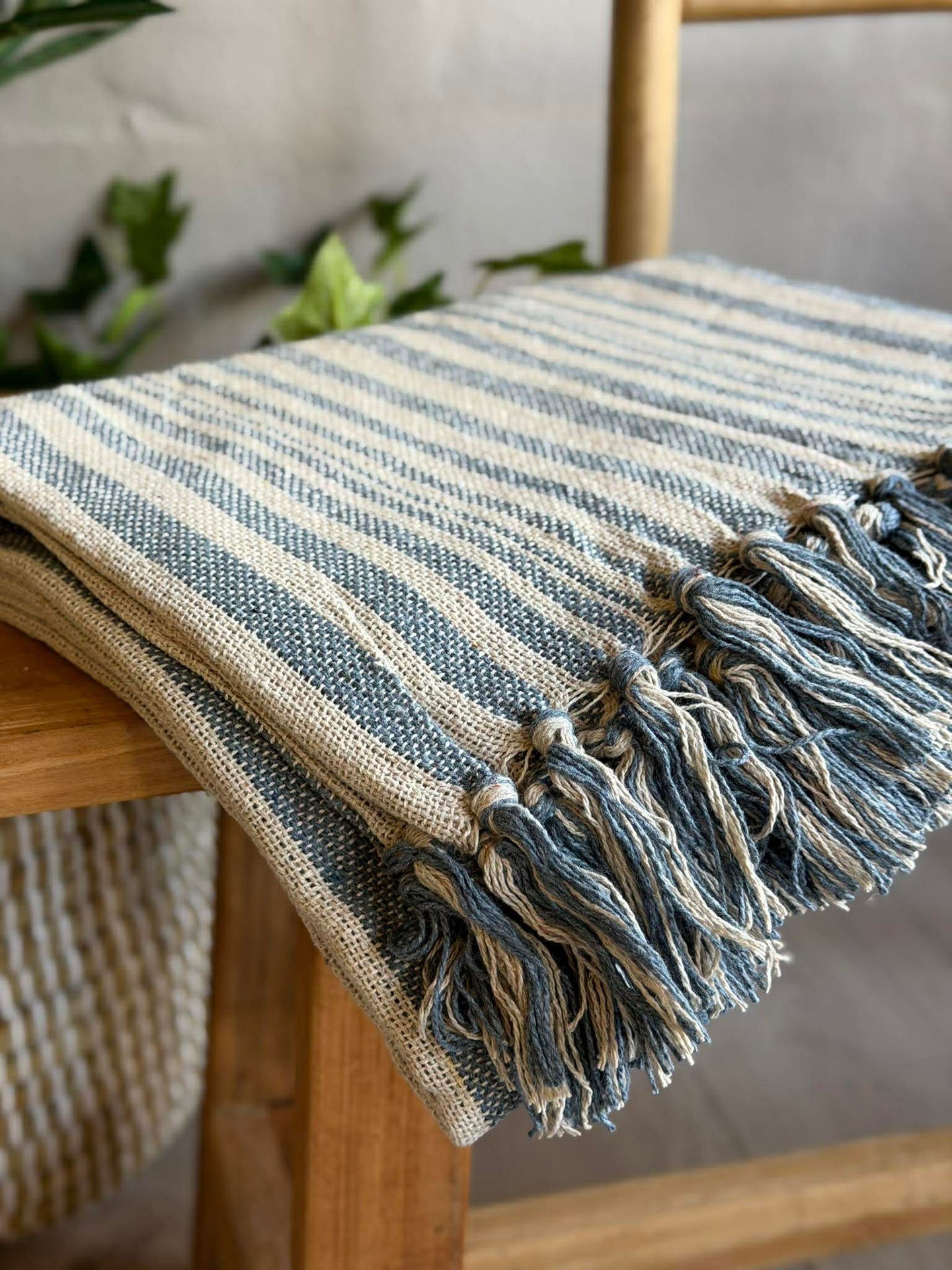 Plaid SKAGEN - Blå rand
