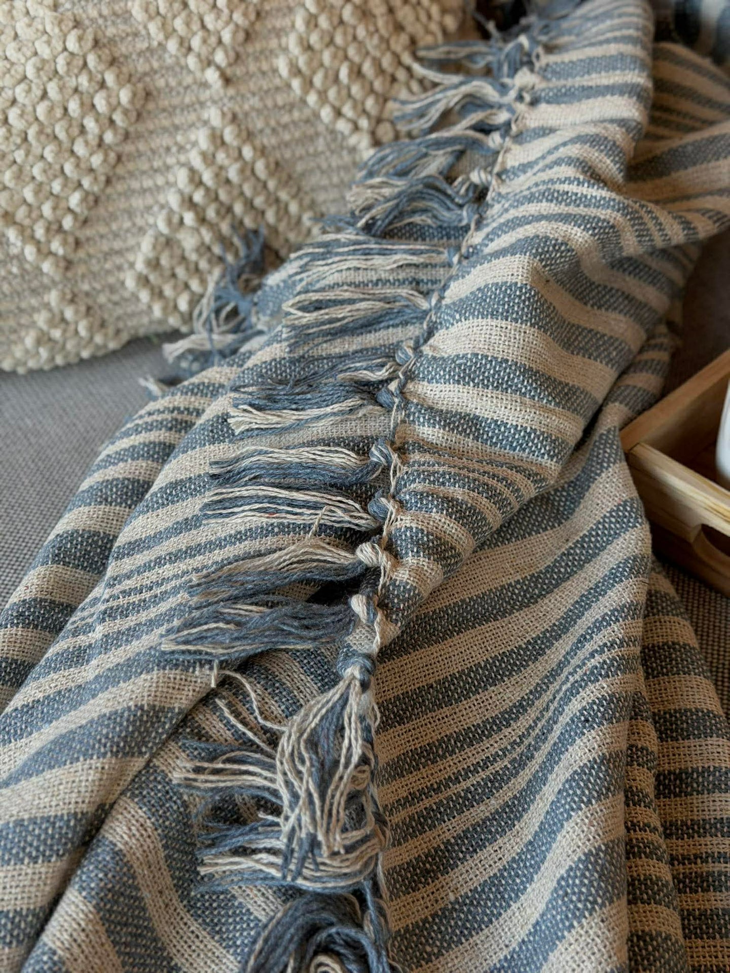 Plaid SKAGEN - Blå rand
